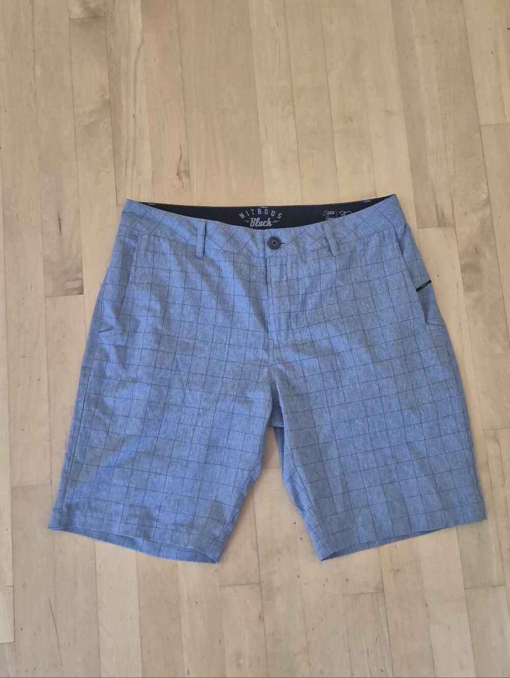 Nitrous Black Grey Checkered Shorts